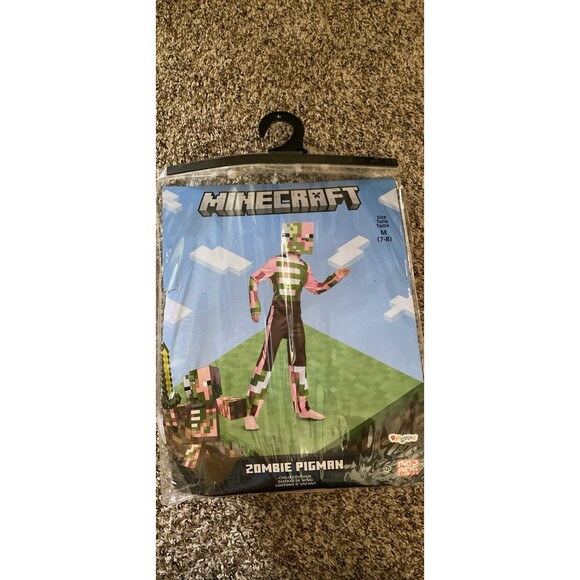 Disguise Minecraft ZOMBIE PIGMAN Child Costume Halloween Size M 7-8 Boys - Picture 1 of 4